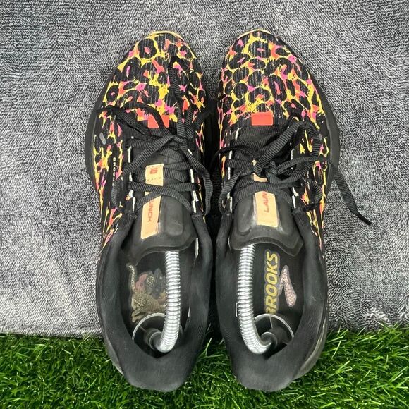 Brooks Launch 9 Running Shoes Women’s 8.5 Medium Black Neon Pink Yellow - Picture 5 of 9